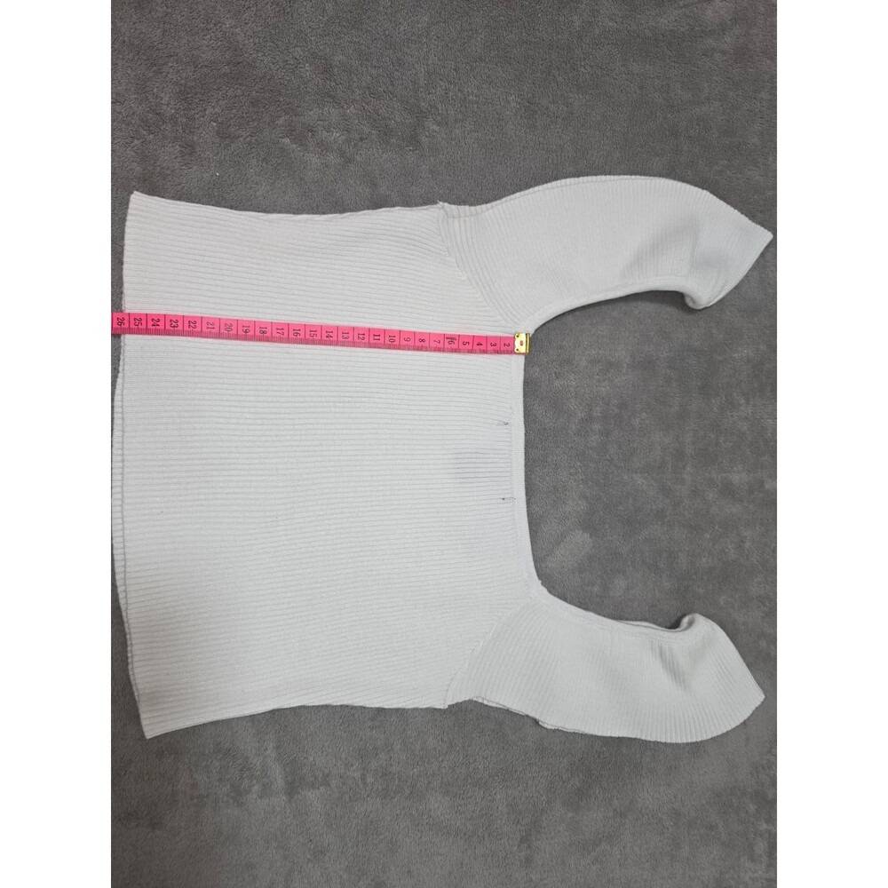 Forever 21 Off-the-Shoulder Ribbed Ruffle Crop Top - White - Picture 2 of 8
